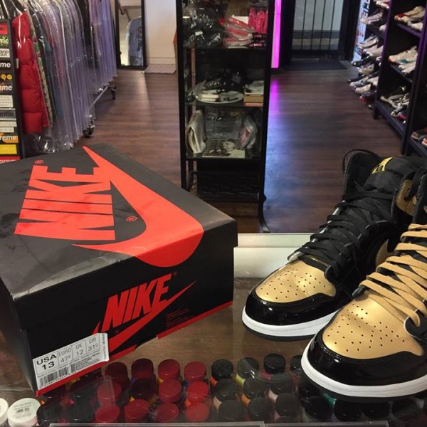 2018 Nike Air Jordan I Gold Toe Men 