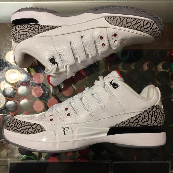 2014 Nike Zoom Vapor AJ3 White Cement RF Missize