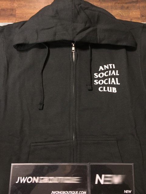 2018 Anti Social Social Club ASSC Kkoch Zipper Hoodie Black 