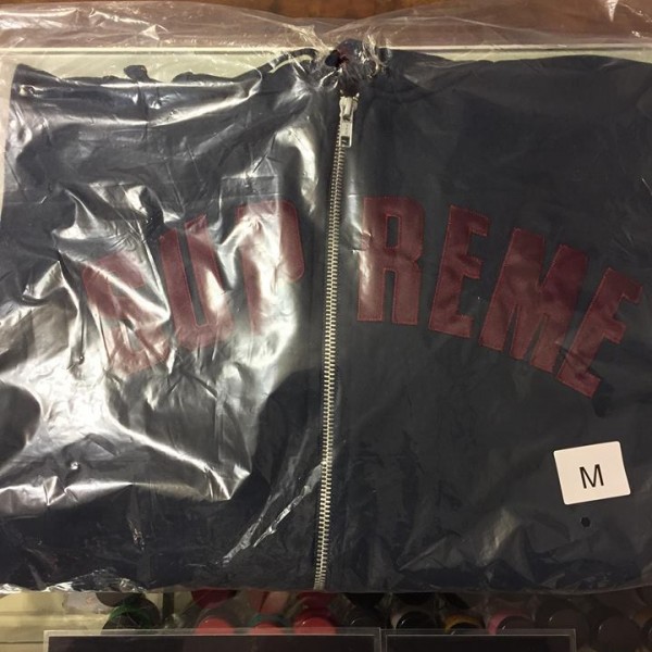 2018 Sup Jet Sleeve Zip Up Hooded Sweatshirt Navy