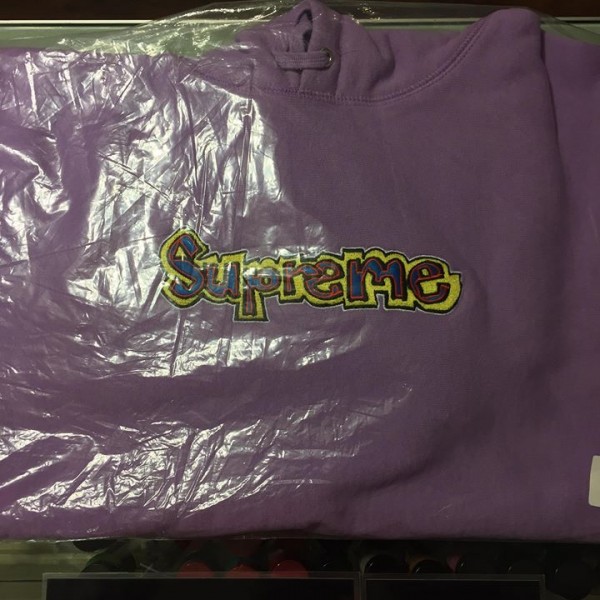 2018 Sup Gonz Logo Hooded Sweatshirt Violet