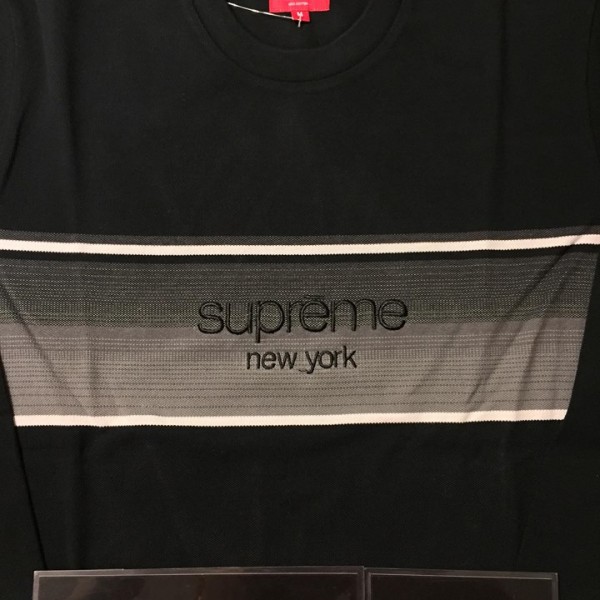 2018 Sup Shadow Stripe LS Top Black