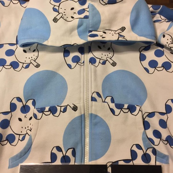 2012 Kid Robot Frank Kozik Polka Labbit Hoodie Blue 129 Of 256