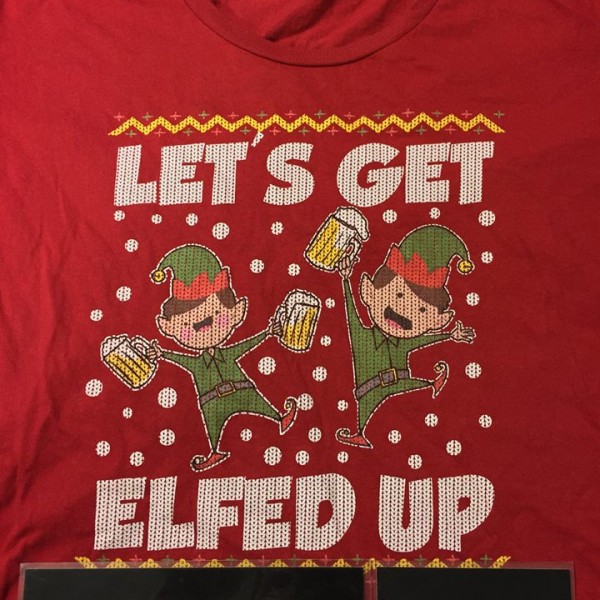 2010 Anvil Let's Get Elfed Up Tee Red 