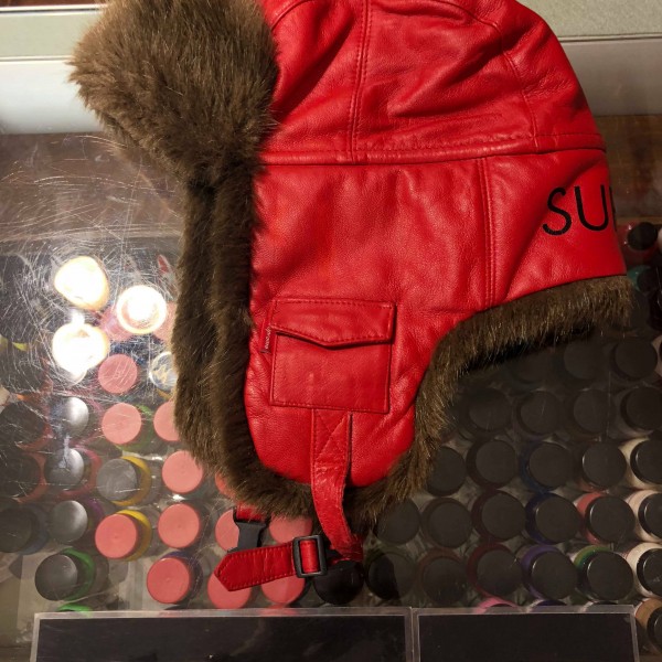 2016 Sup Leather Trooper Hat Red