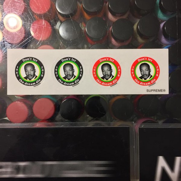 2018 Sup Don’t Let The Dream Die MLK 1963 Pack Of 4 Sticker
