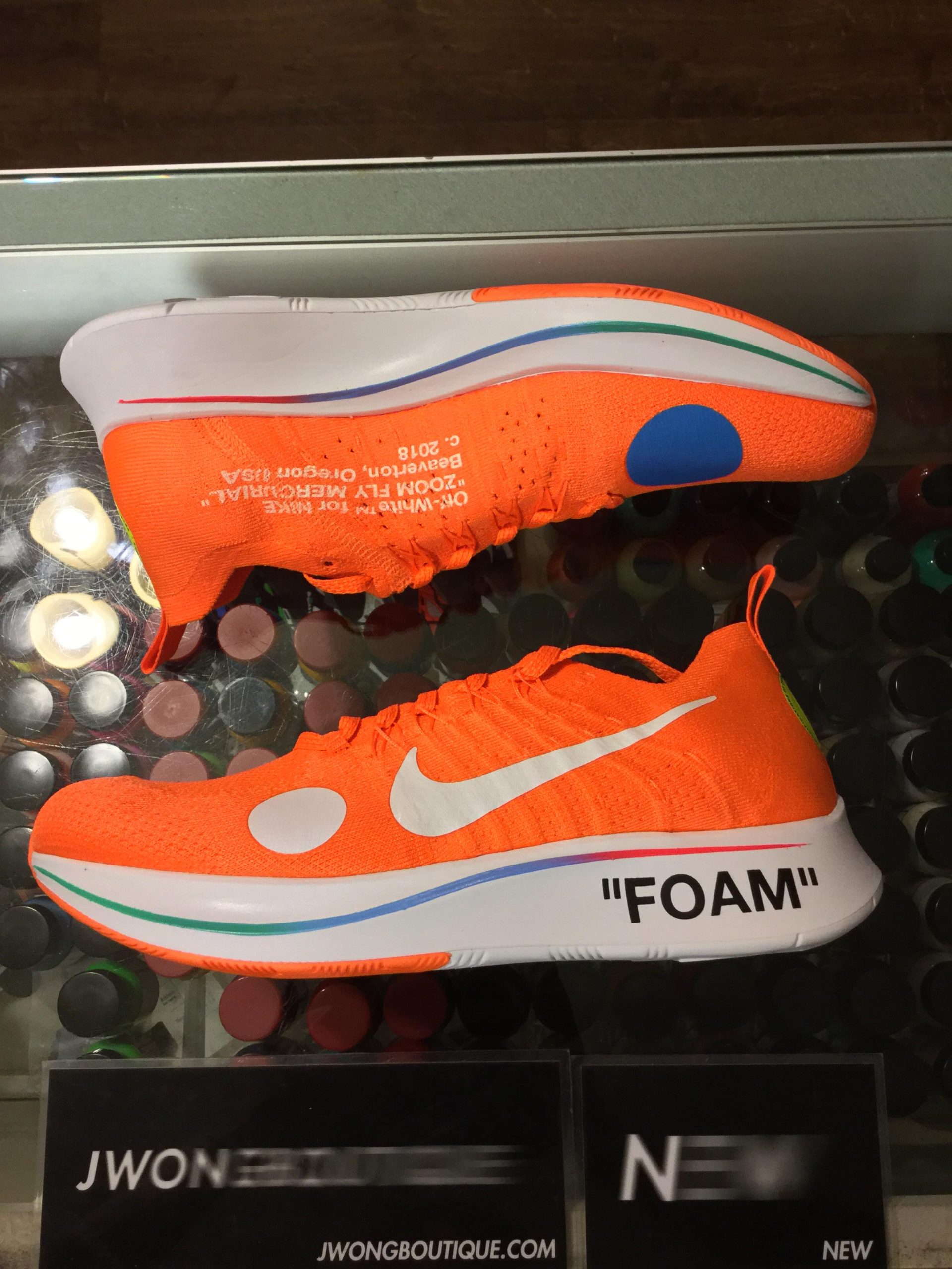 resbalón arpón Parte 2018 Nike Zoom Fly Mercurial Off White Total Orange - Jwong Boutique