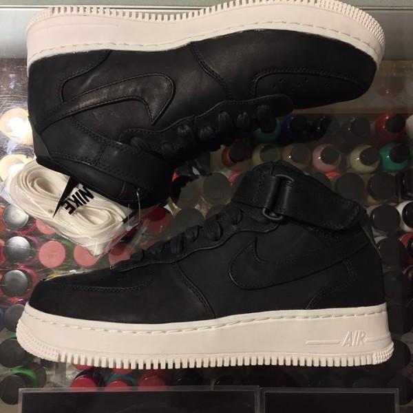2016 Nike Nikelab Air Force I Mid Black Sail Half Box 
