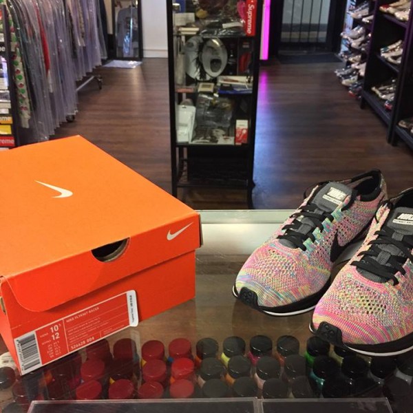 2016 Nike Flyknit Racer Multicolor Grey Tongue