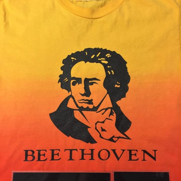 2001 Bape Beethoven Gradient Tee Orange