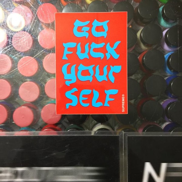2017 Sup Go Fuck Your Self Sticker Red