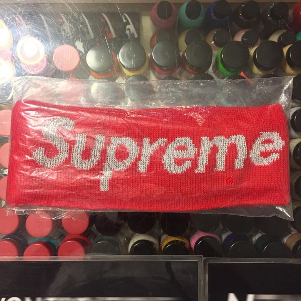 2017 Sup New Era Reflective Logo Headband New York Red Packaged