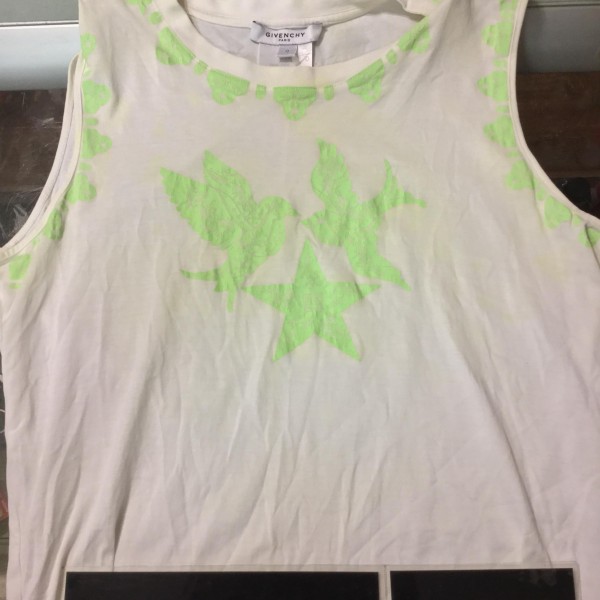 2018 Givenchy Bird Star Tank Top Green 