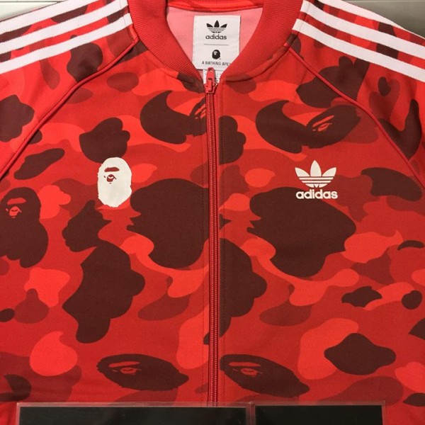 2018 Bape Adidas Track Top Raw Red