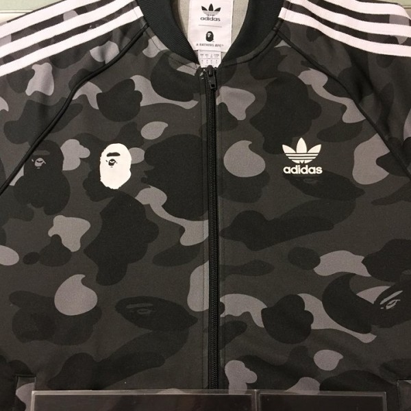 2018 Bape Adidas Track Top Cinder Black