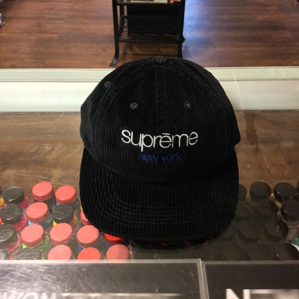 2017 Sup Corduroy Classic Logo Cap Black No Tag