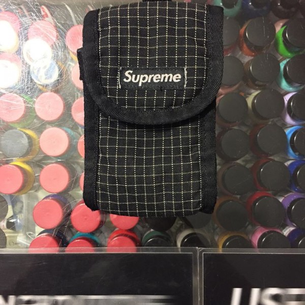 2011 Checkered Pouch Bag Black