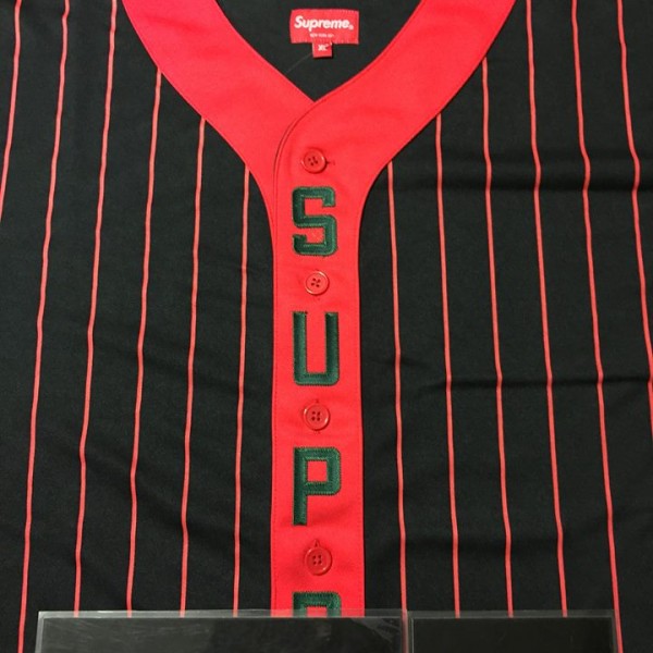 2018 Sup Vertical Logo Baseball Jersey Red
