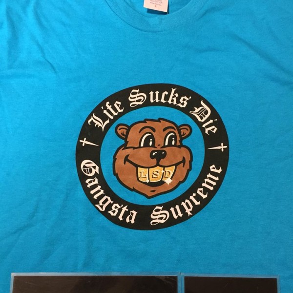 2018 Sup Life Sucks Die Tee Bright Blue