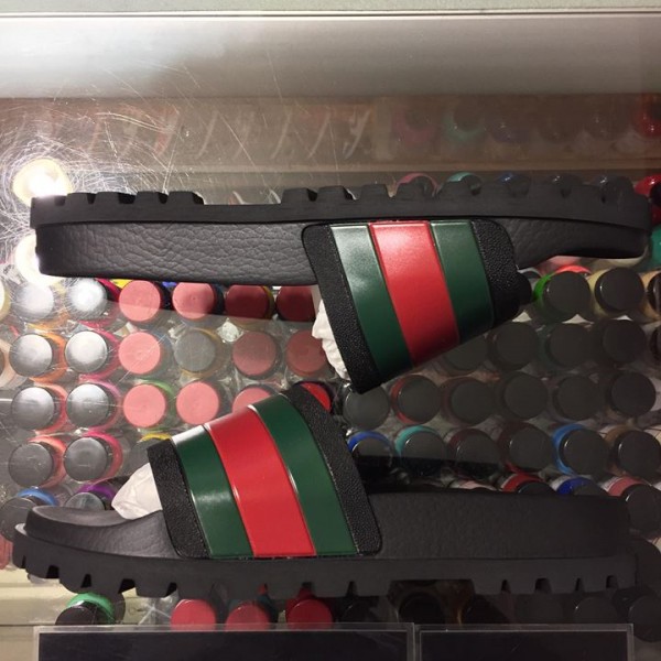 2018 Gucci Web Slide Black