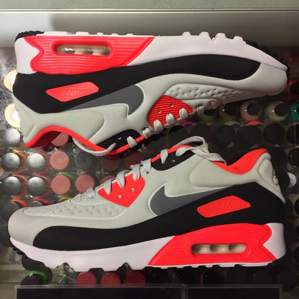 2016 Nike Air Max 90 Ultra SE Infrared Cool Grey 