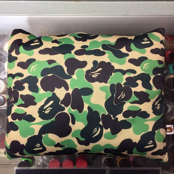 2017 Bape ABC 2 Way Neck Pillow Travel Collection Green Camo 