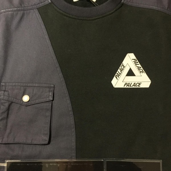 2018 Palace Patchwork Crewneck Black