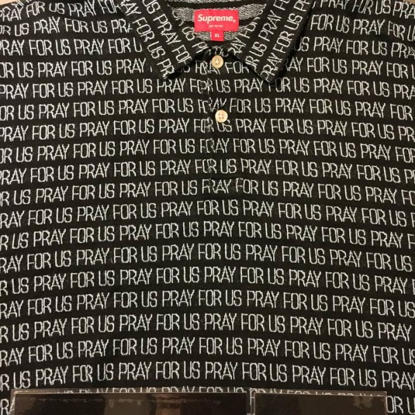 2018 Sup Pray For Us Jacquard Polo Black