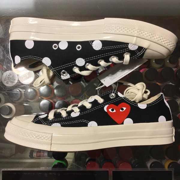 2017 Converse Chuck Taylor Low All-Star 70s Ox Comme des Garcons Polka Dot Black