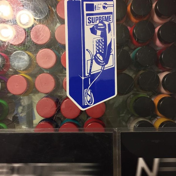 2018 Payphone Booth Sticker Blue