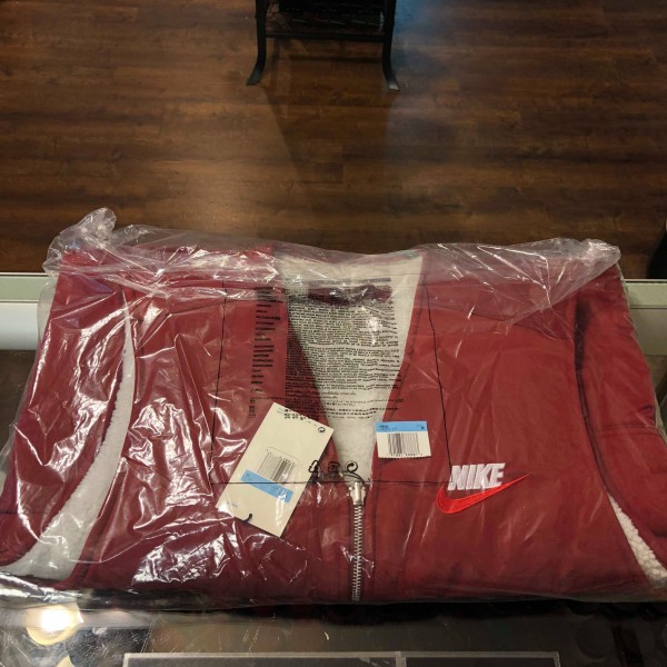 2018 Sup Nike Reversible Nylon Sherpa Vest Burgundy