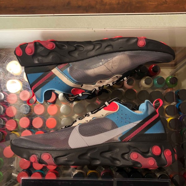 2018 Nike React Element 87 Blue Chill Solar Red