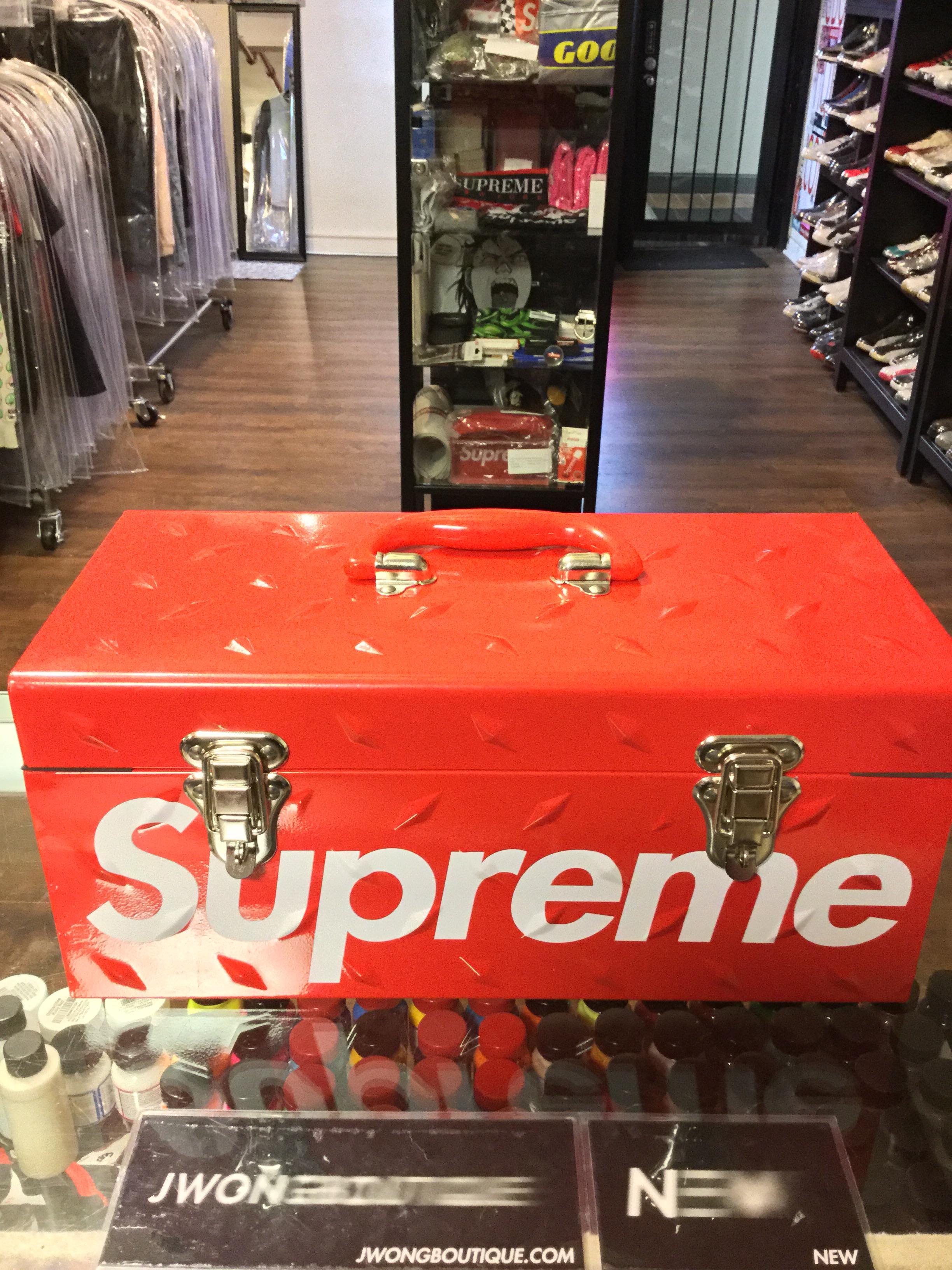 2018 Supreme Diamond Plate Tool Box Red | Jwong Boutique