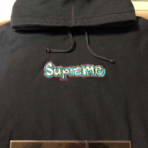 2018 Sup Gonz Logo Hooded Sweatshirt Navy