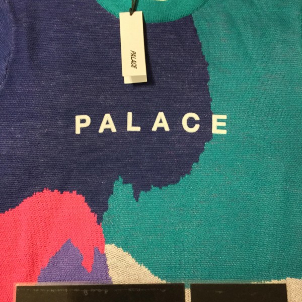 2018 Palace Whirl Knit Sweater Navy Pink Purple