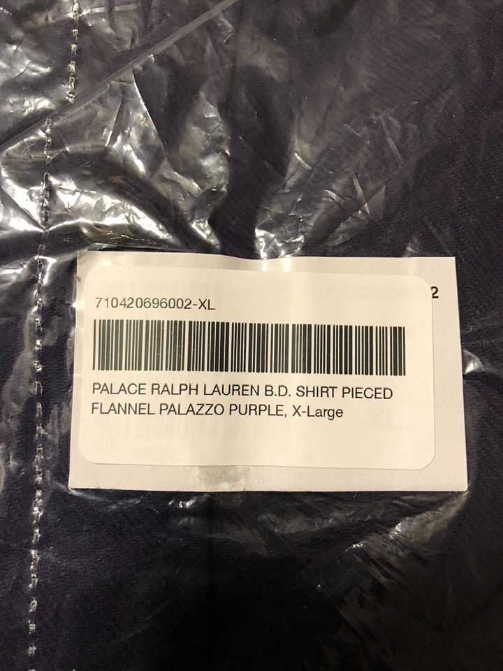 2018 Polo Ralph Lauren Palace BD Shirt Pieced Flannel Palazzo Purple ...