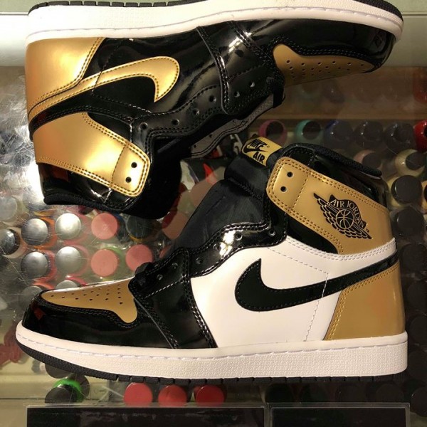 2018 Nike Air Jordan I Gold Toe No Box