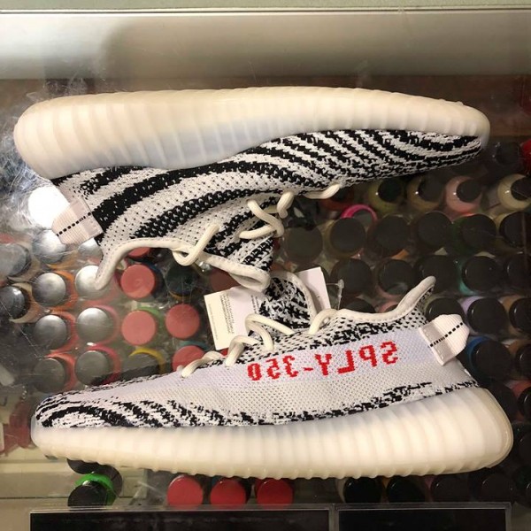 2018 Adidas Yeezy Boost 350 V2 Zebra Black White Youth