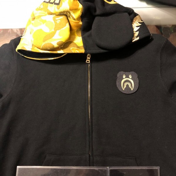 2017 Bape Medicom Toy Shark Bear Full Zip Hoodie Kids