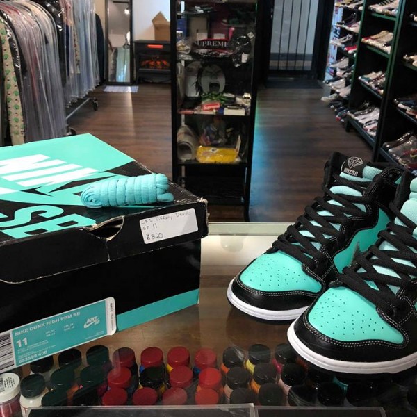 2014 Nike Dunk High Diamond Supply Tiffany 