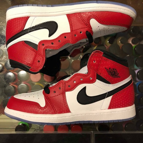 2018 Nike Air Jordan I Retro High Spider Man Origin Story Kids Preschool