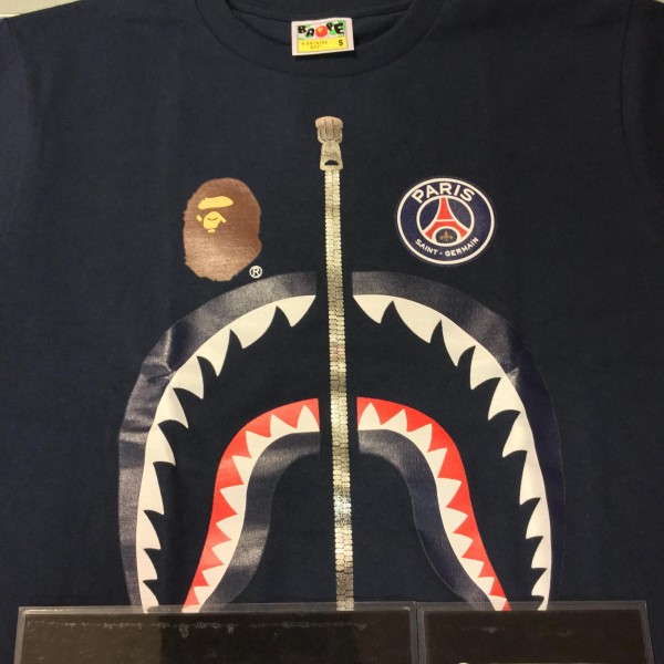 2018 Bape PSG Shark Tee Navy