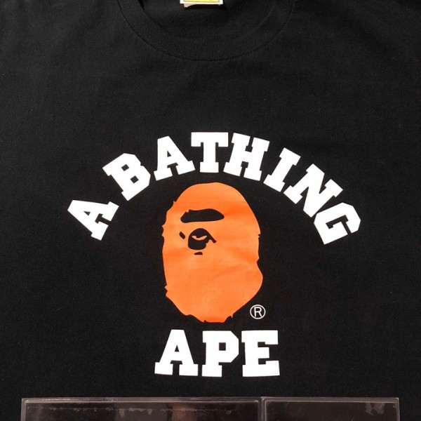 2016 Bape A Bathing Ape Colors College Tee Orange Black 