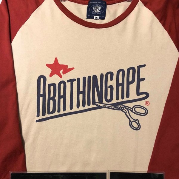 2016 Bape A Bathing Ape Mid Half Sleeve Burgundy 