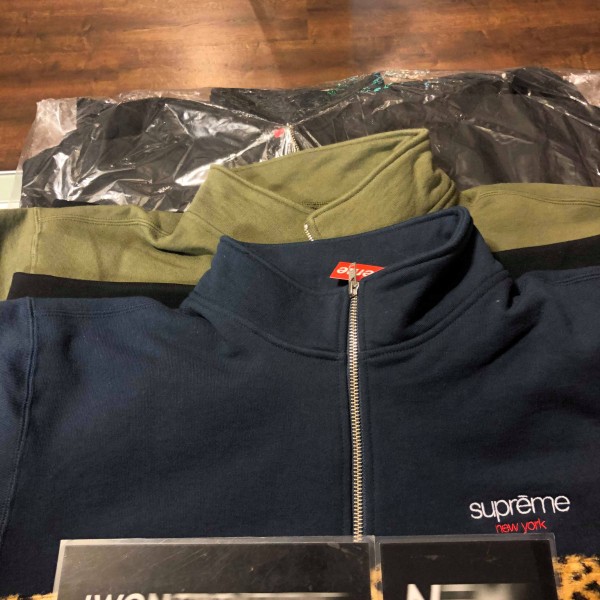 2018 Sup Leopard Panel Half Zip Sweatshirt