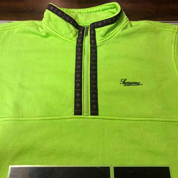 2018 Sup Overdyed Half Zip Sweatshirt Lime