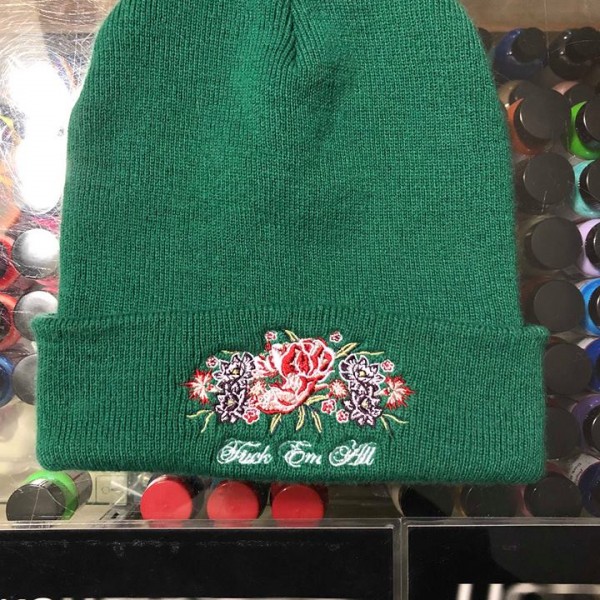 2017 Sup Fuck Em All Beanie Green