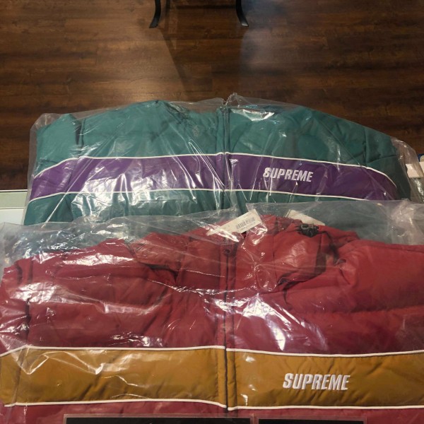 2018 Sup Stripe Panel Down Jacket