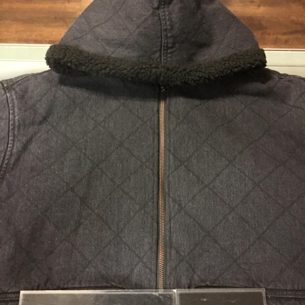 2018 Sup Quilted Denim Pilot Jacket Washed Black