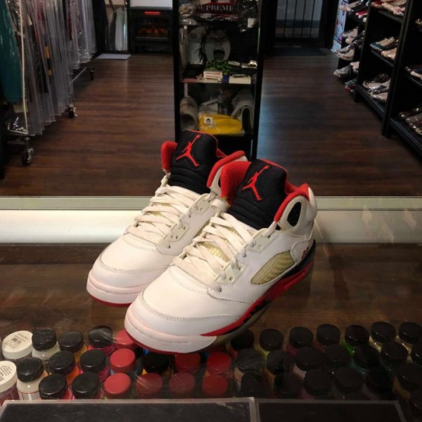 2013 Nike Air Jordan V Fire Red Black Tongue